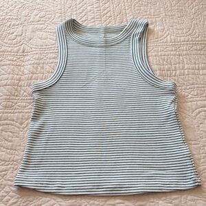 Old Navy Blue and White Striped Tank Top